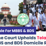 <strong>Supreme Court Upholds Telangana MBBS & BDS Domicile Rule</strong>